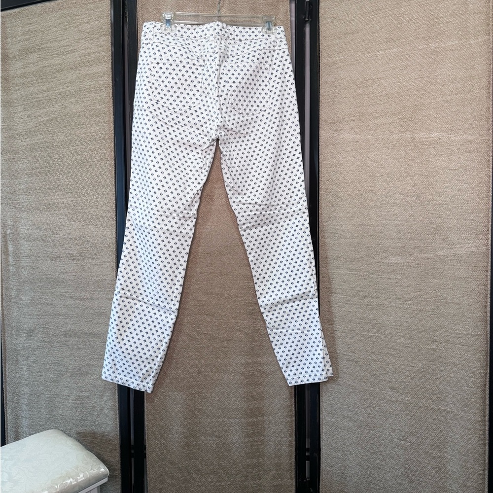 Stylish White Patterned Women's Pants